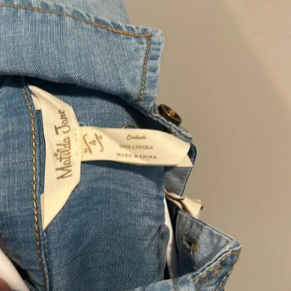 Matilda Jane size 4‎ Lyle’s Button Down Denim Shirt